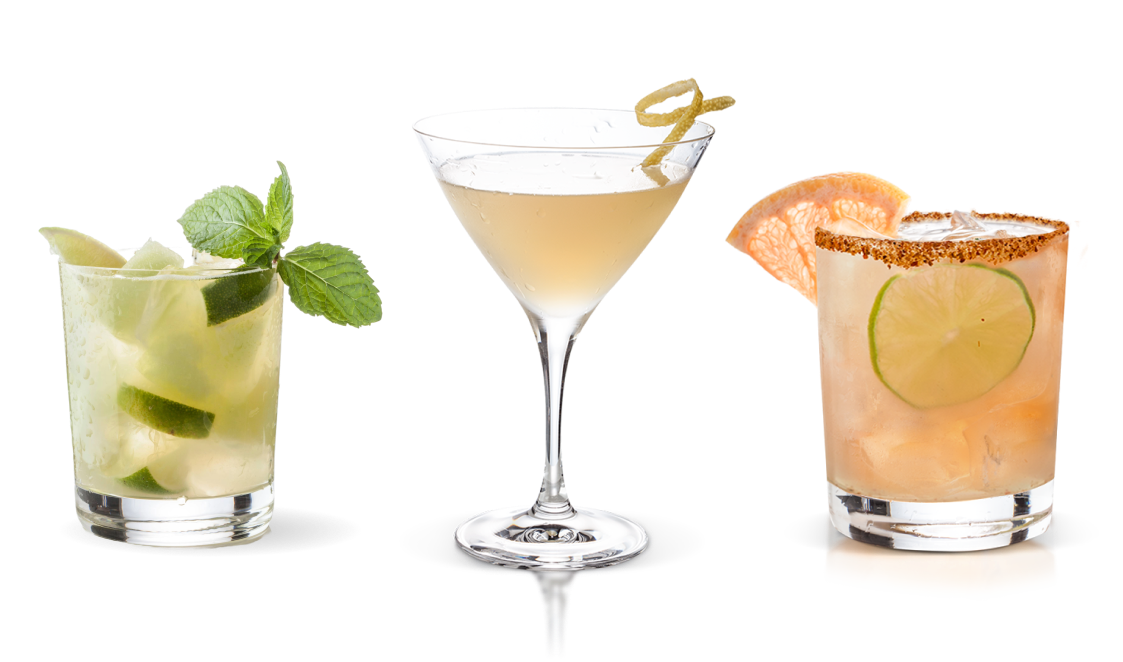 4 copas cocktails