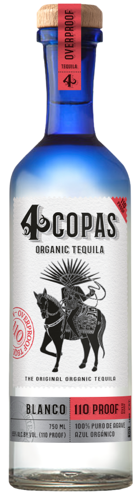 4 Copas Blanco 110 Proof Organic Tequila